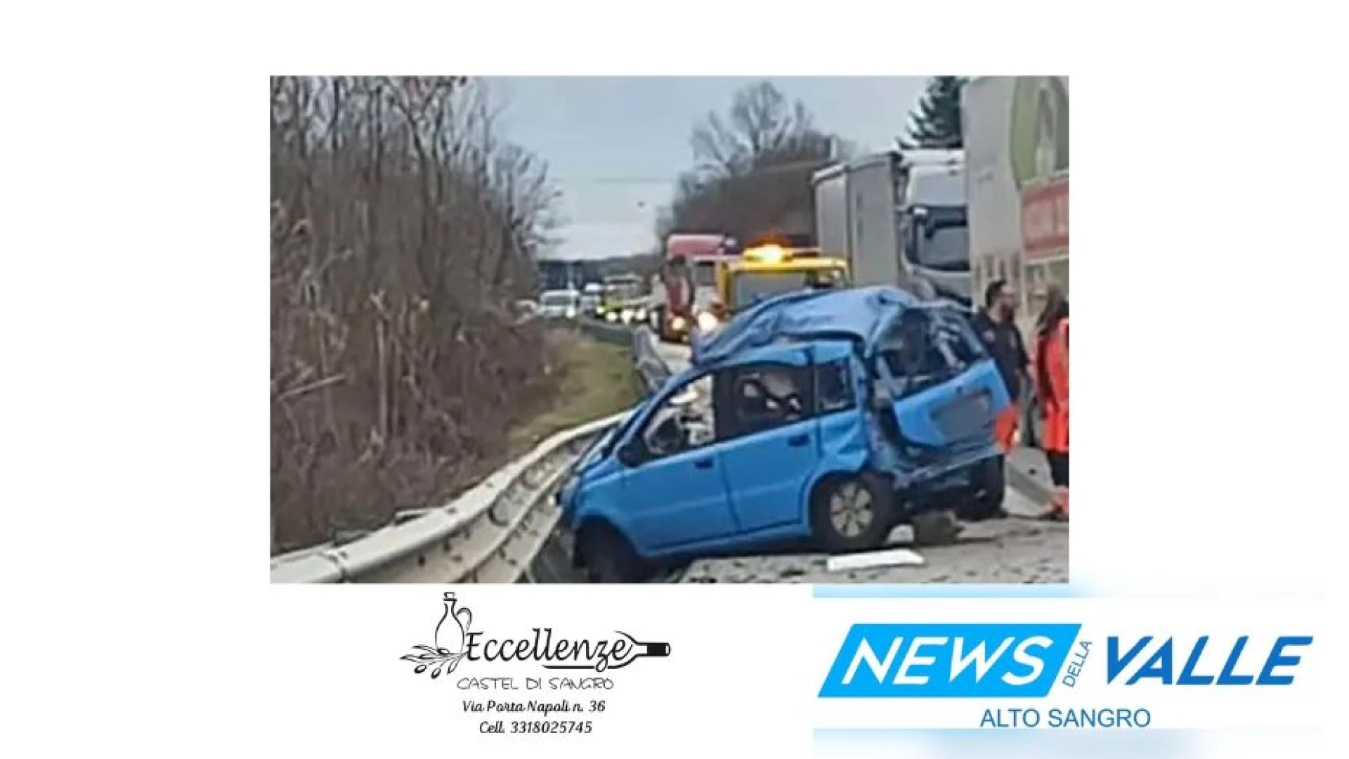 Santa Maria del Molise: grave incidente sulla statale 17. Perde la vita giovane ragazza.